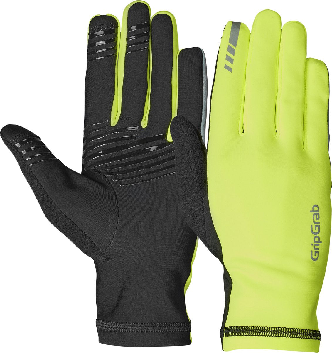 GripGrab - insulator 2 hi-vis lente herfst fietshandschoenen lange vinger thermo zonder padding - geel hi-vis - unisex - maat m