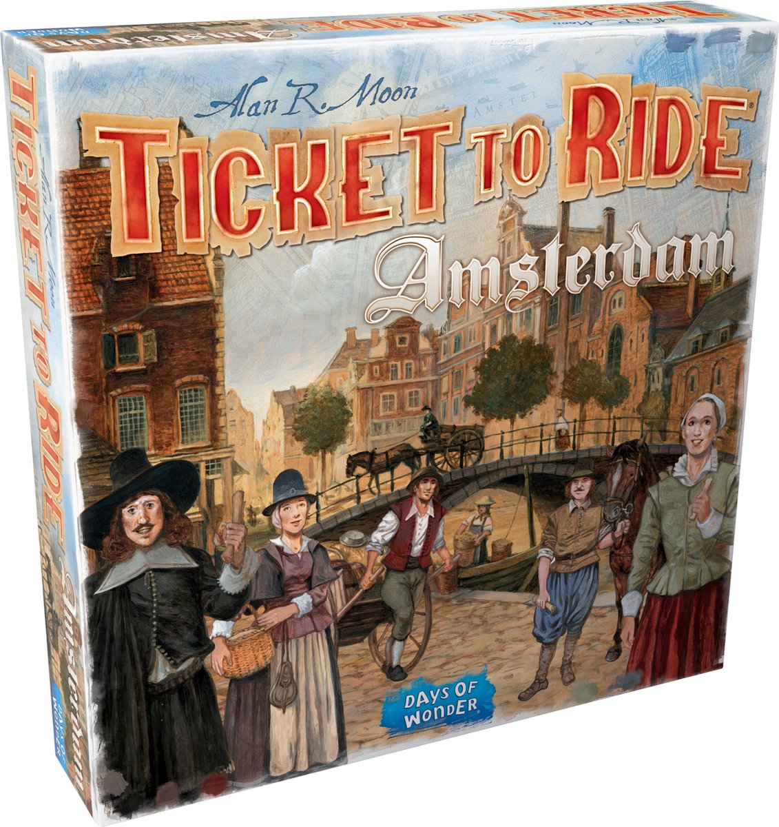Days Of Wonder Ticket to ride amsterdam – nederlandstalig bordspel voor 2 tot 4 spelers - snel strategisch spel vanaf 8 jaar - speel in 17e-eeuws amsterdam