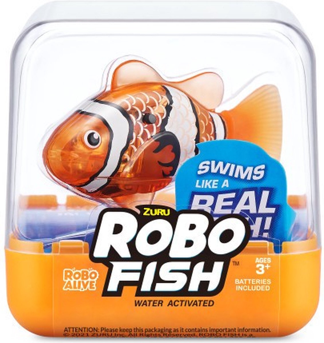 ZURU - robo alive - robot huisdier - fish vis - oranje