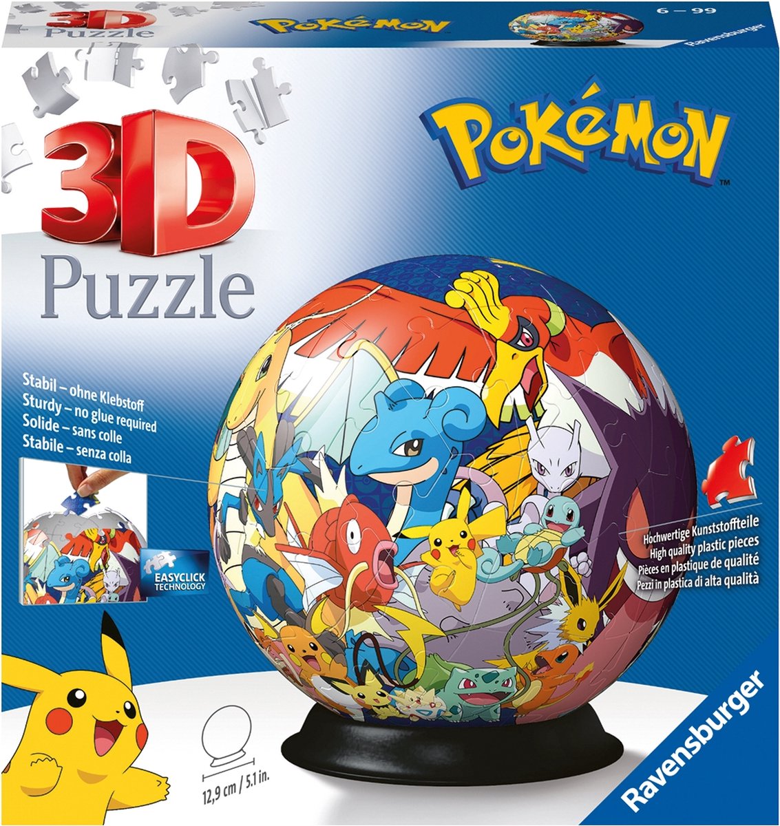 Pokémon Ravensburger puzzelbal, 72st.