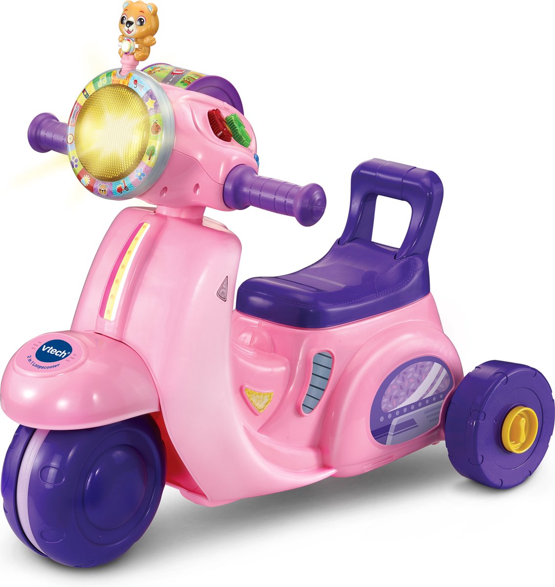 VTech 2in1 loopscooter roze