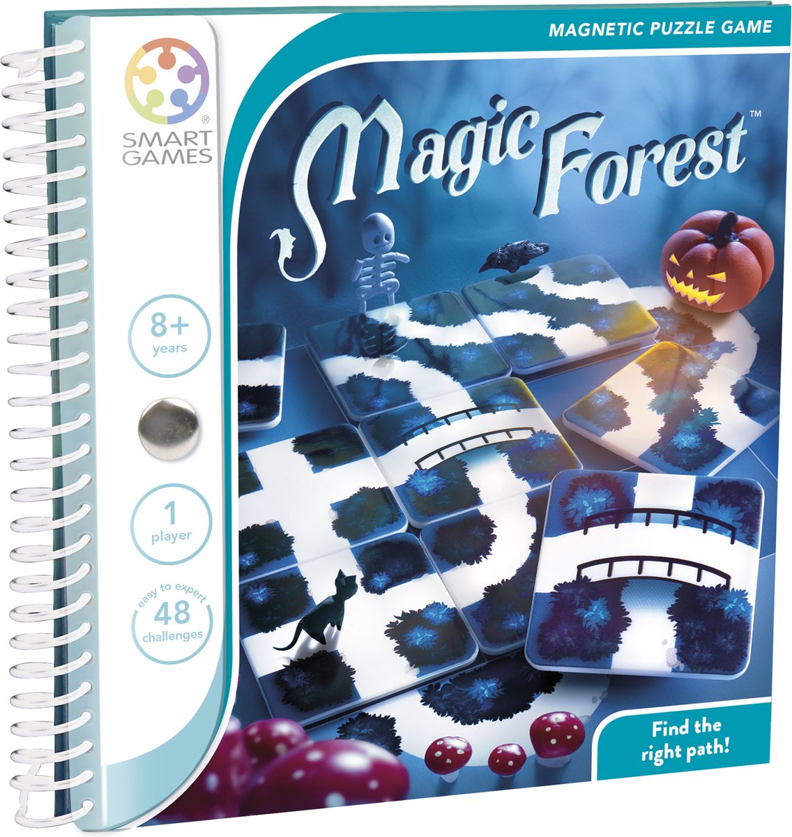 SmartGames magic forest - magnetisch logisch denkspel - 48 educatieve paduitdagingen - compact reisspel solospel - vanaf 6 jaar