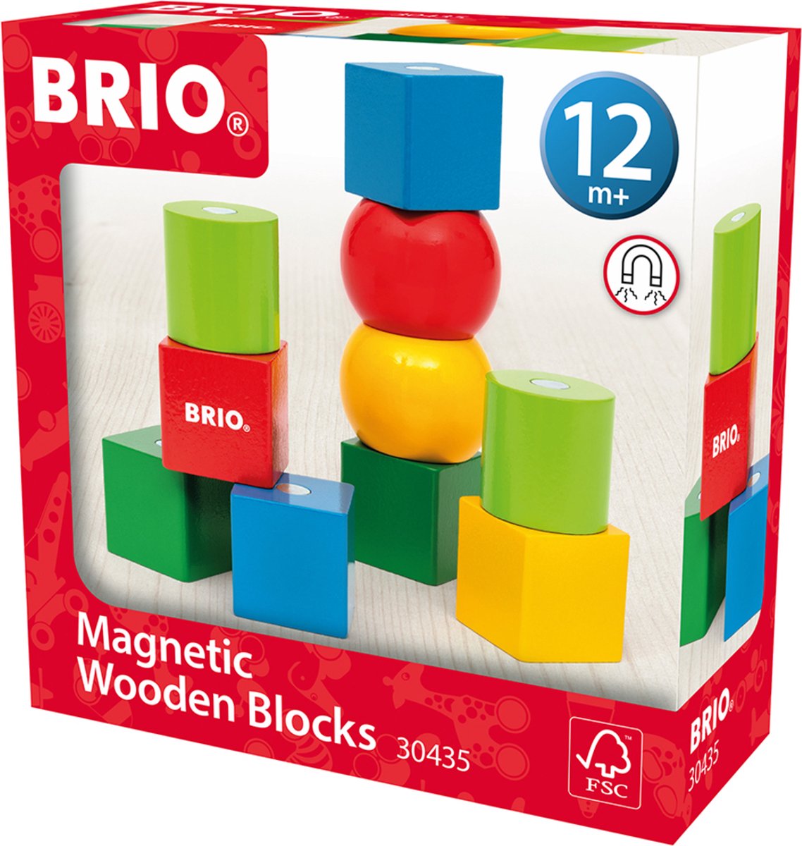 Ravensburger Brio â€“ 30435 houten blokken met magneten | speelgoedbouwstenen voor kinderen vanaf 12 maanden