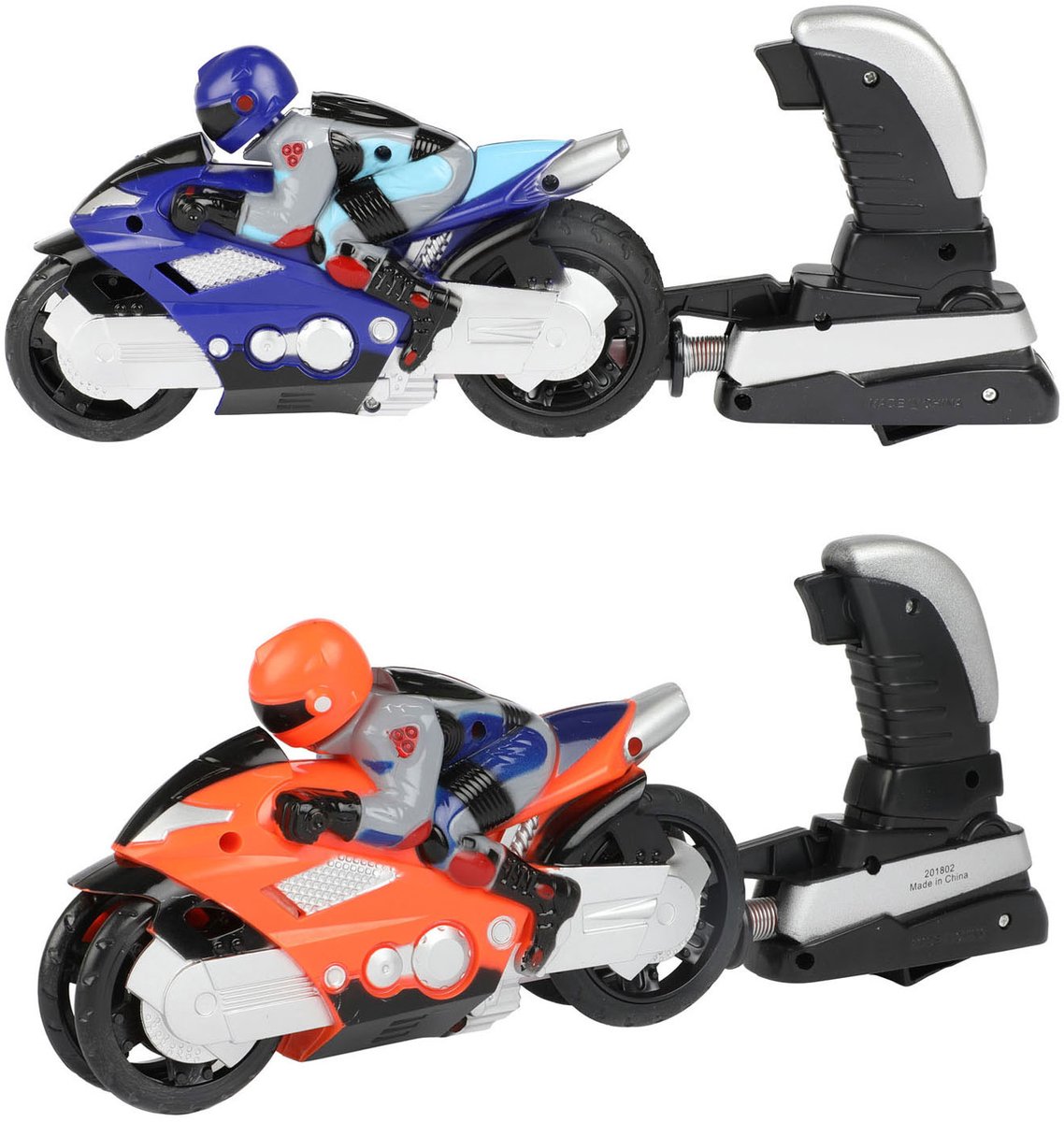 Toi-Toys Turbo racers rijder op motor met afschieter