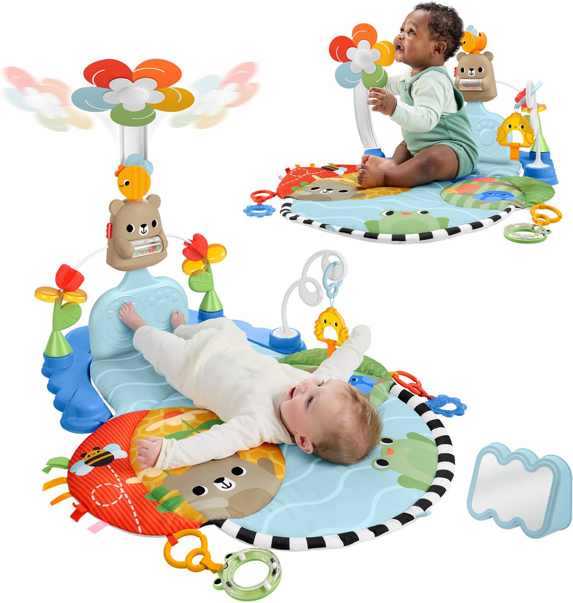 Fisher-Price 3-in-1 trappel en schommel activiteitenmat