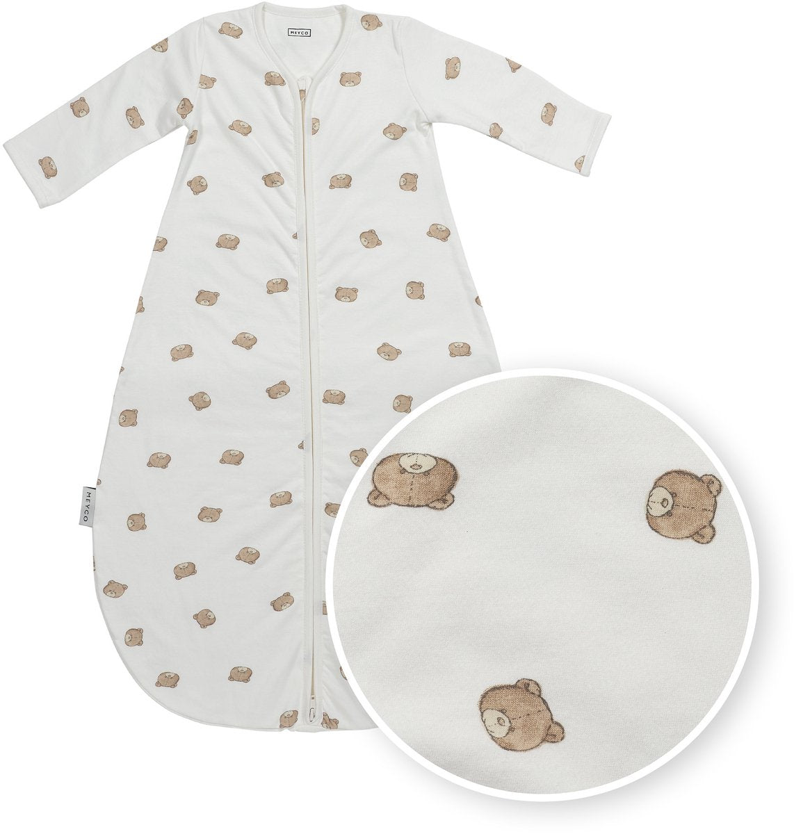 Meyco baby bear baby slaapzak rond - multicolour - 80cm - 1.0 tog