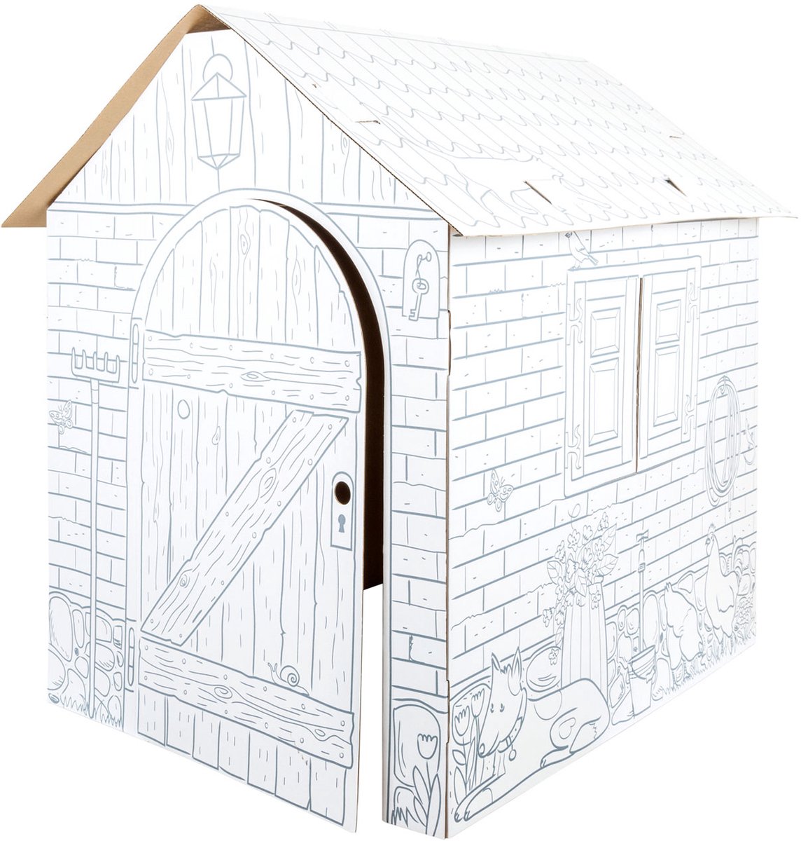 Small Foot - kartonnen speelhuis boerderij, 87x71x88cm