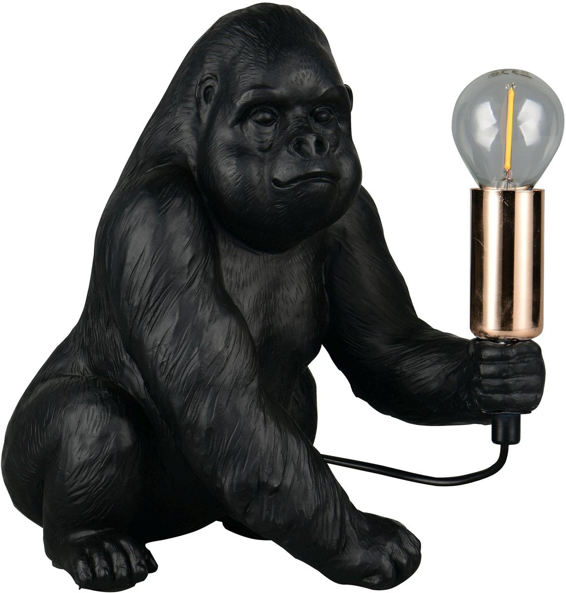 RL LIVE YOUR LIGHT Reality kong - tafellamp - zwart - excl. 1x e14 4 w - snoerschakelaar