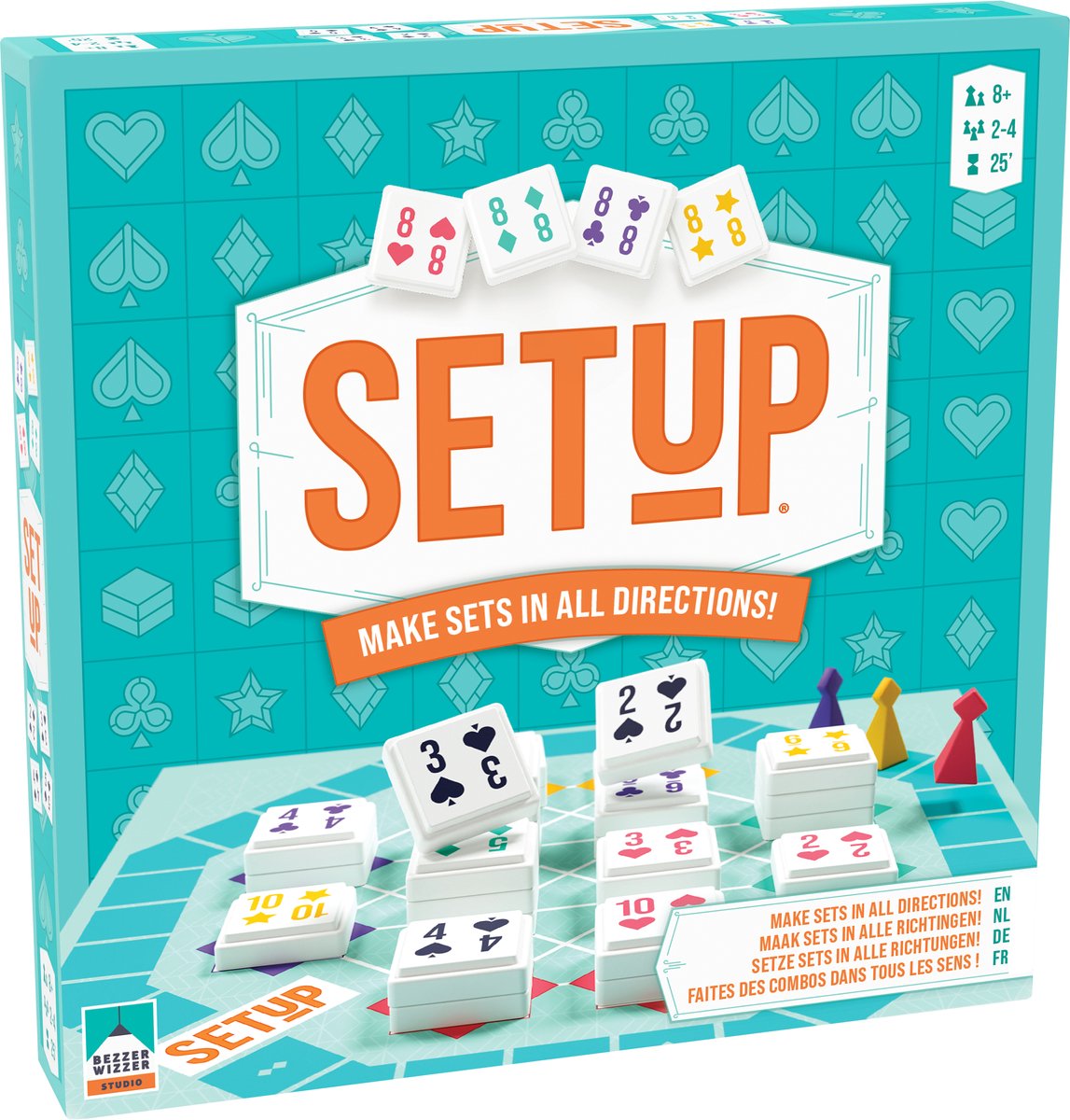 Asmodee Setup - spannend strategisch bordspel vol bluf tactiek - gezelschapsspel voor 2-4 spelers - vanaf 8 jaar