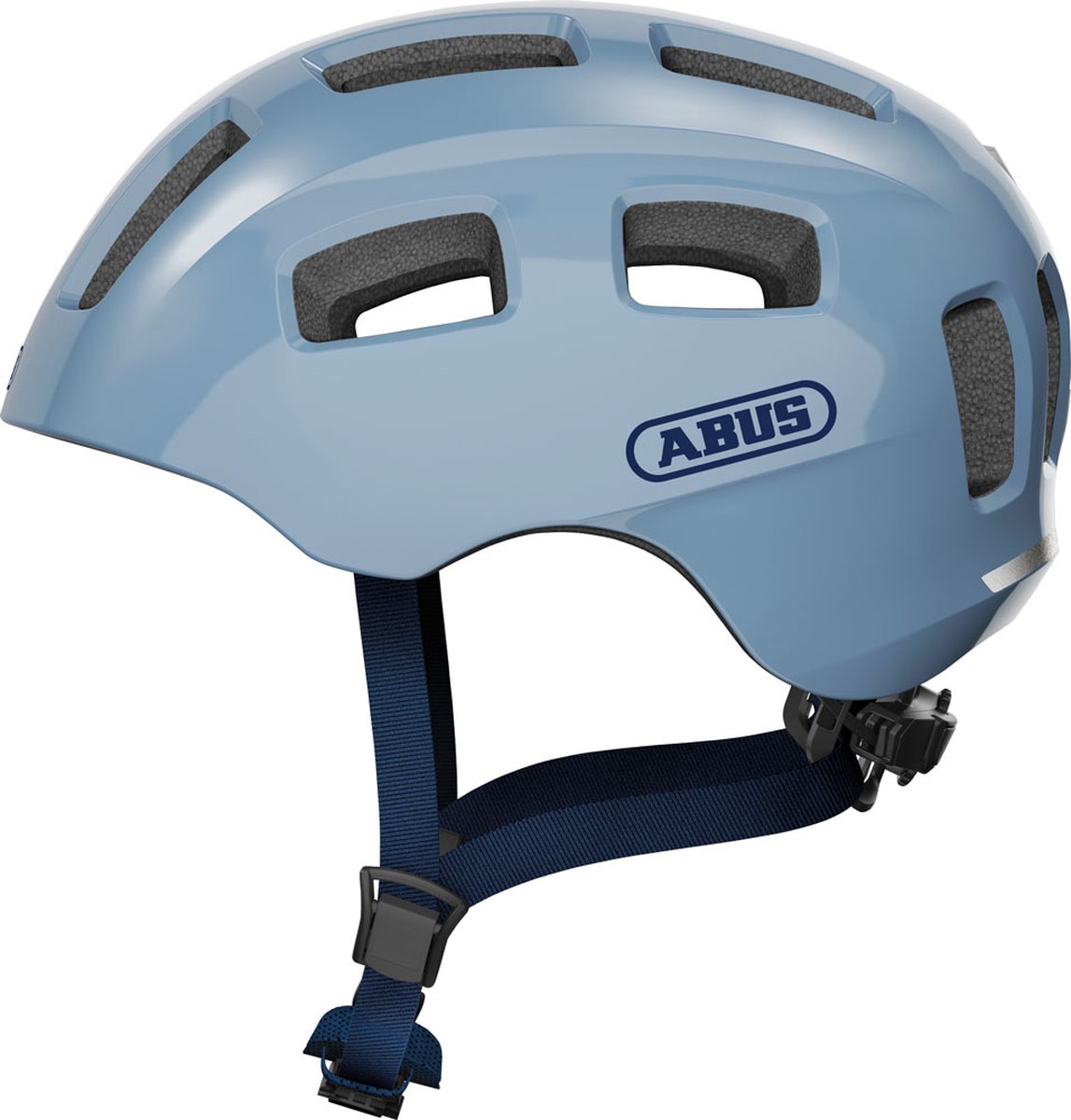 ABUS fietshelm youn-i 2.0 - met licht voor kinderen, tieners en jongvolwassenen - voor meisjes en jongens - lichtblauw, maat s