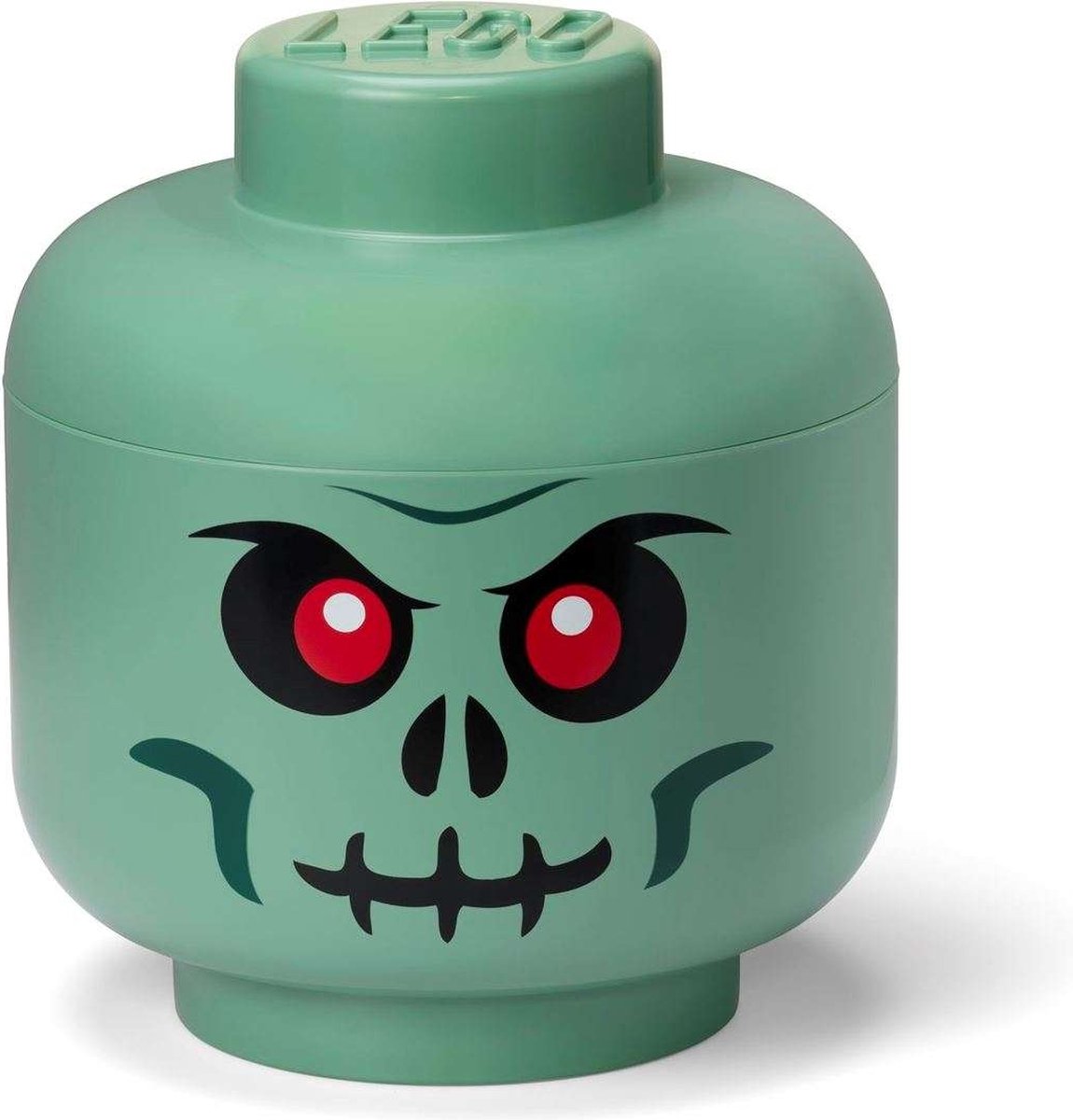 LEGO Opbergbox hoofd skelet groen, groot -