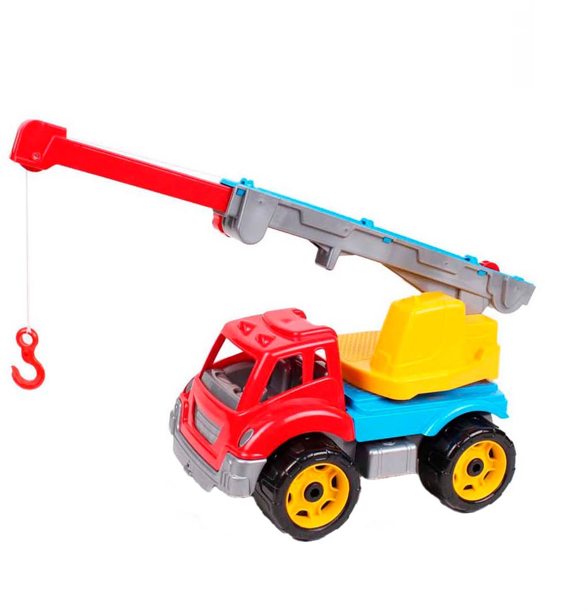 Van Manen Veenendaal BV Sun fun kraanwagen rood geel, 36x20x21cm