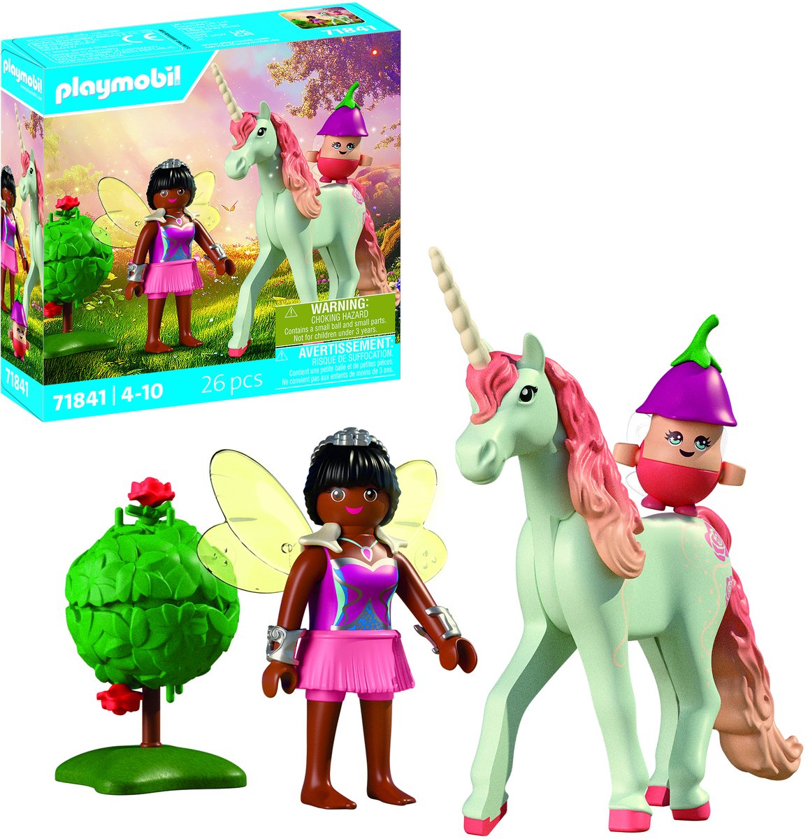 PLAYMOBIL | magische eenhoorns | verzamelbare eenhoornroos met fee | fantasierijke speelset voor eenhoornfans | met magische details verwisselbare accessoires | perfect cadeau voor kinderen vanaf 4 jaar | 71841