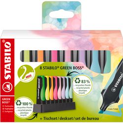 STABILO green boss pastel - markeerstift - 8 stuks deskset