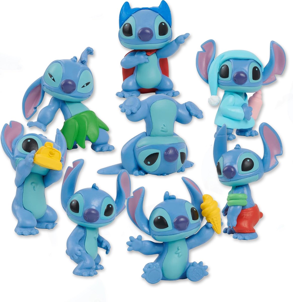 Just Play Disney stitch - set van 8 stitch speelfiguren