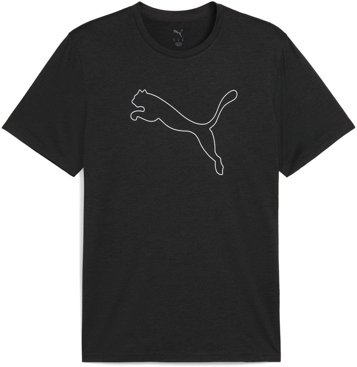 PUMA m tad essential heather cat tee (cf large cat) heren sportshirt - black heather