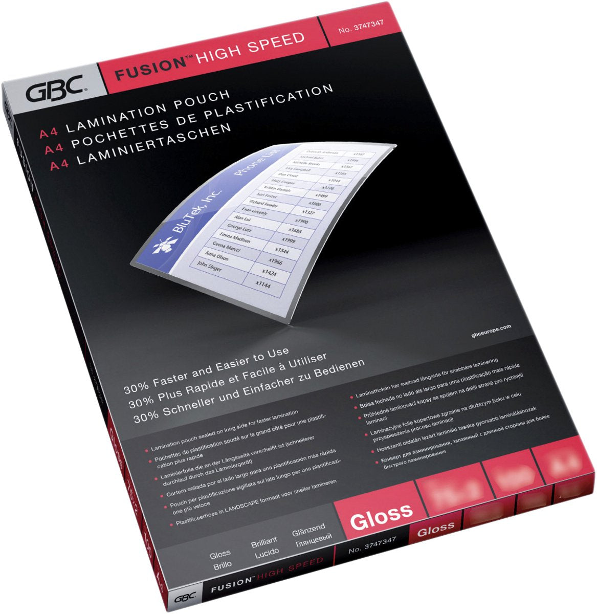 GBC lamineerhoezen a4 - hi-speed 2x100micron