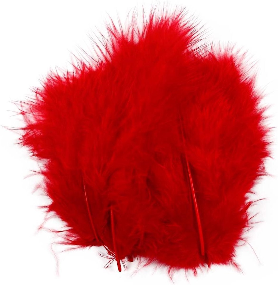 Creativ Company Creotime kalkoenveren 5-12 cm rood 15 stuks