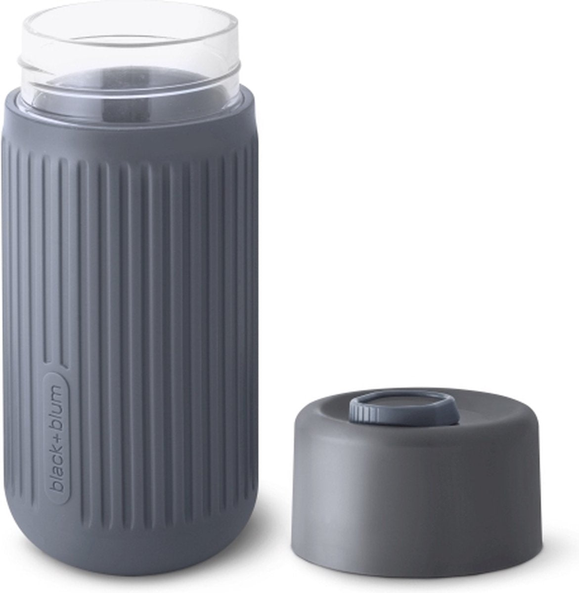 Black Blum Black+blum glazen reisbeker - 340ml - grijs