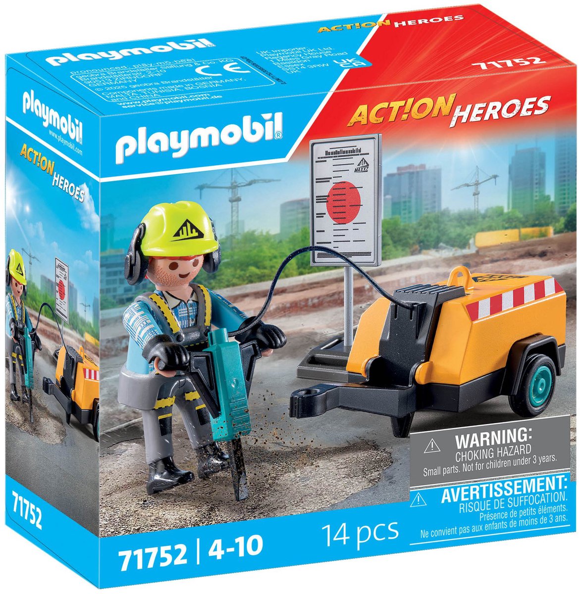 PLAYMOBIL action heroes bouwvakker 71752