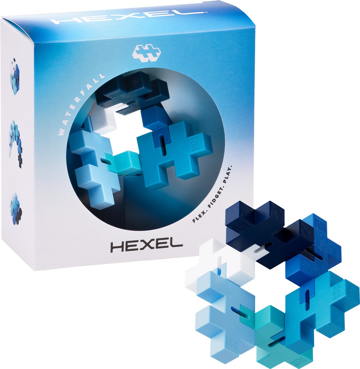 Plus-Plus hexel waterval 6 delige fidget toy - 3486 - vanaf 3 jaar