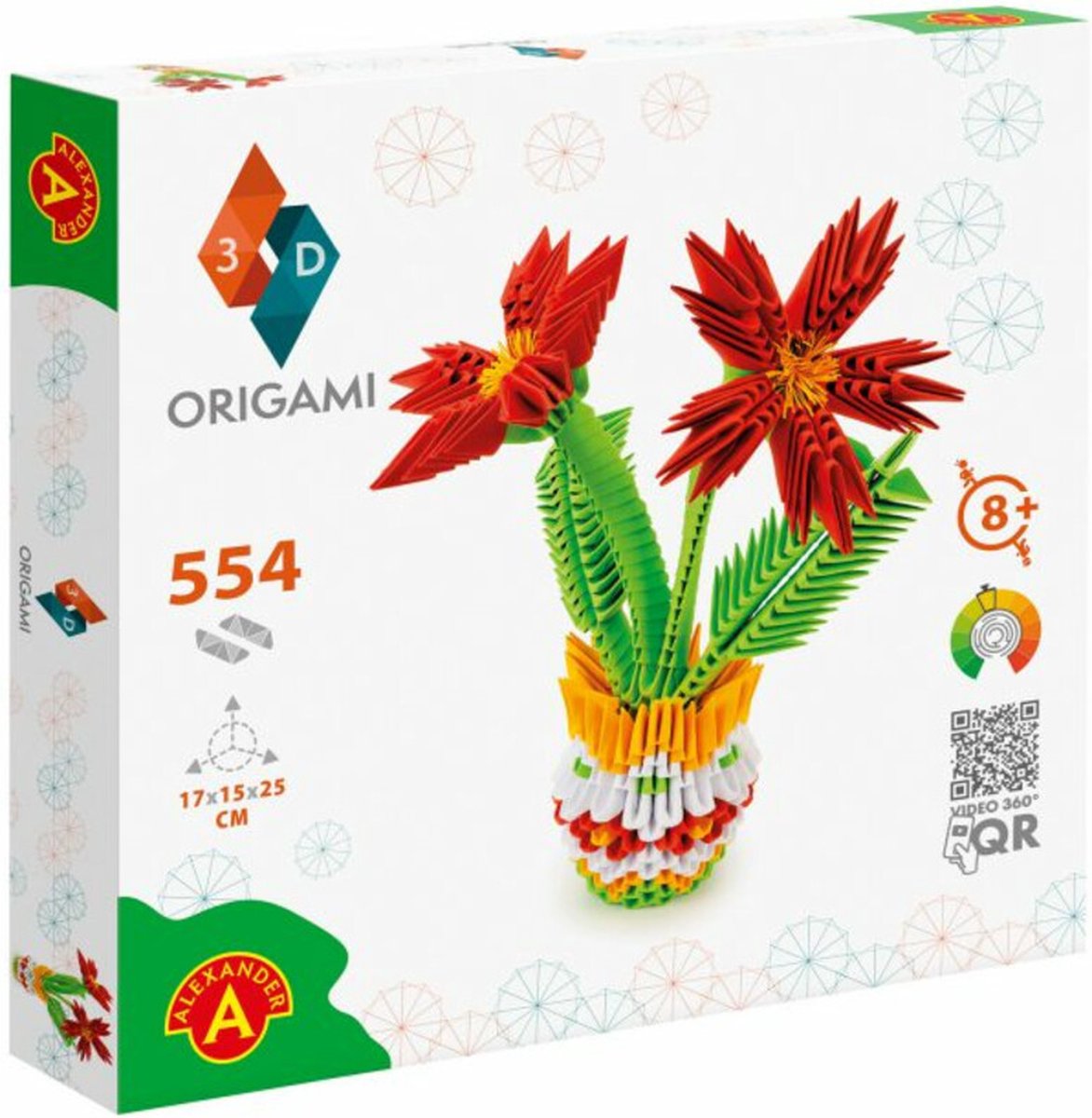 Alexander Toys Origami 3d - bloemenvaas, 554dlg.