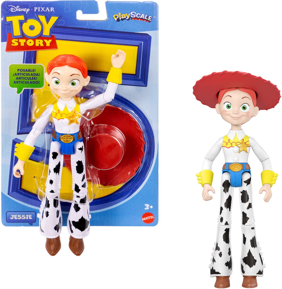 Mattel Disney en pixar toy story jessie cowgirl figuur - 12 beweegbare gewrichten