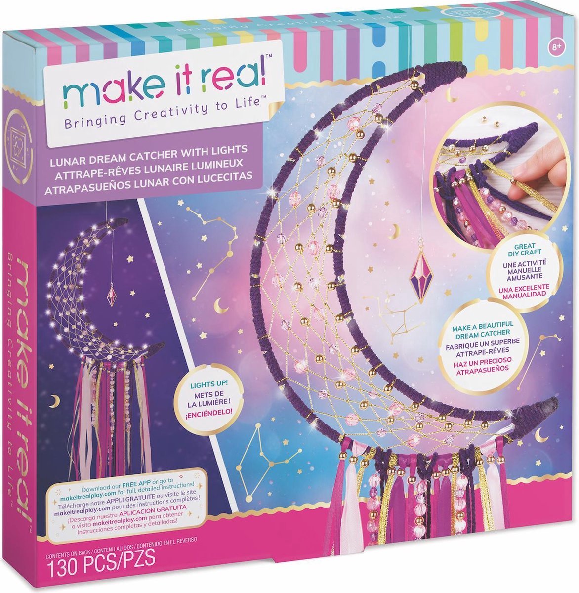 Make It Real maan dromenvanger met lichtjes maken