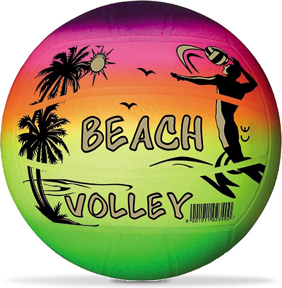 Free And Easy Mondo volleybal regenboog, 23cm