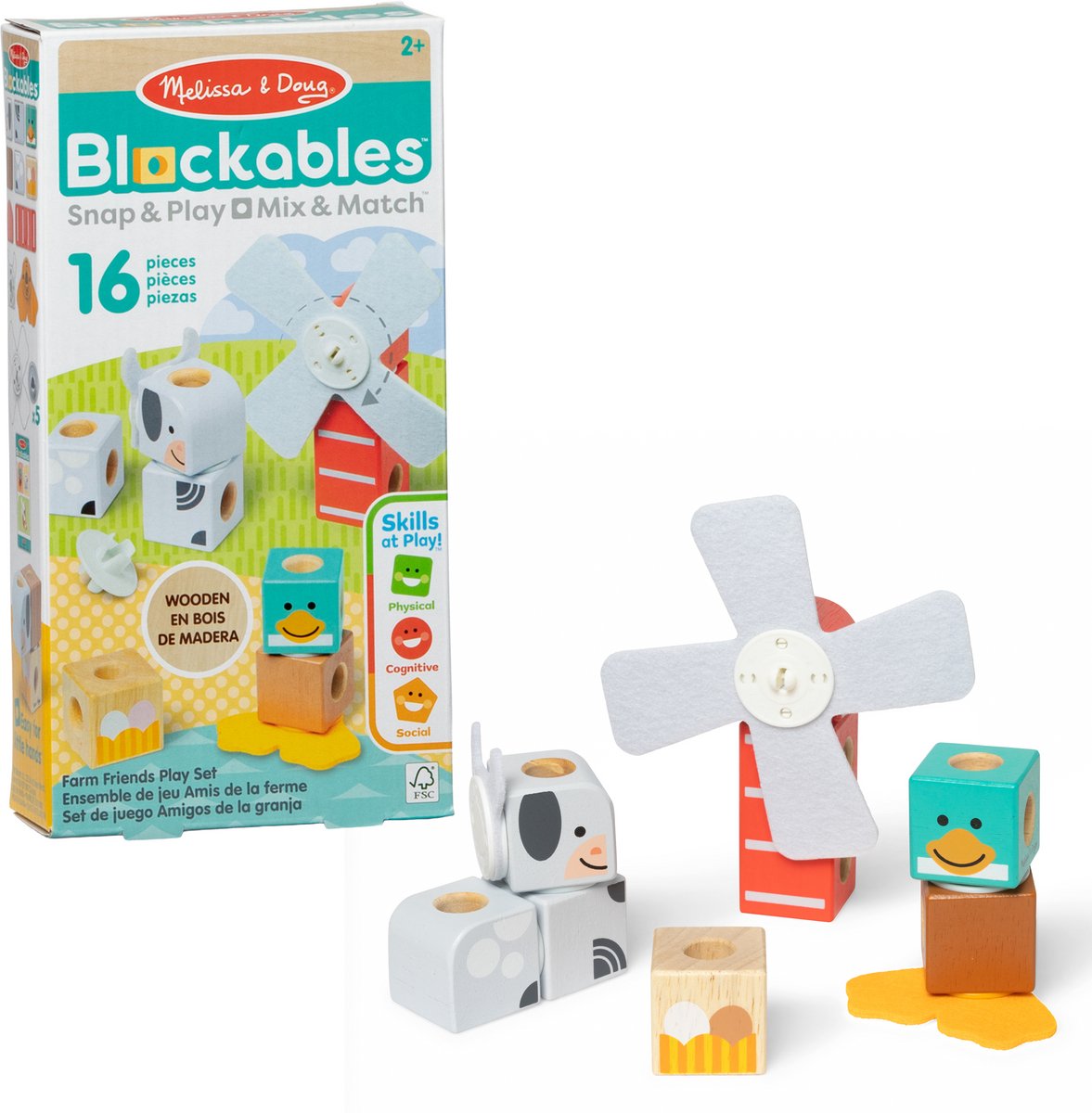 Melissa Doug – blockables™ boerderijdieren – 360° bouwen