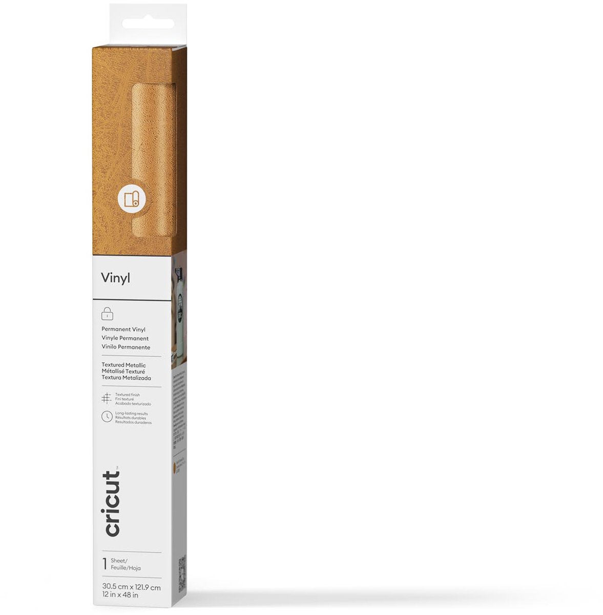CRICUT ™ metallic vinyl met textuur, permanent 30,5 x 120 cm – goud