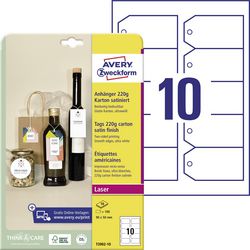 Hanglabels AVERY ZWECKFORM T2002-10 Karton Wit