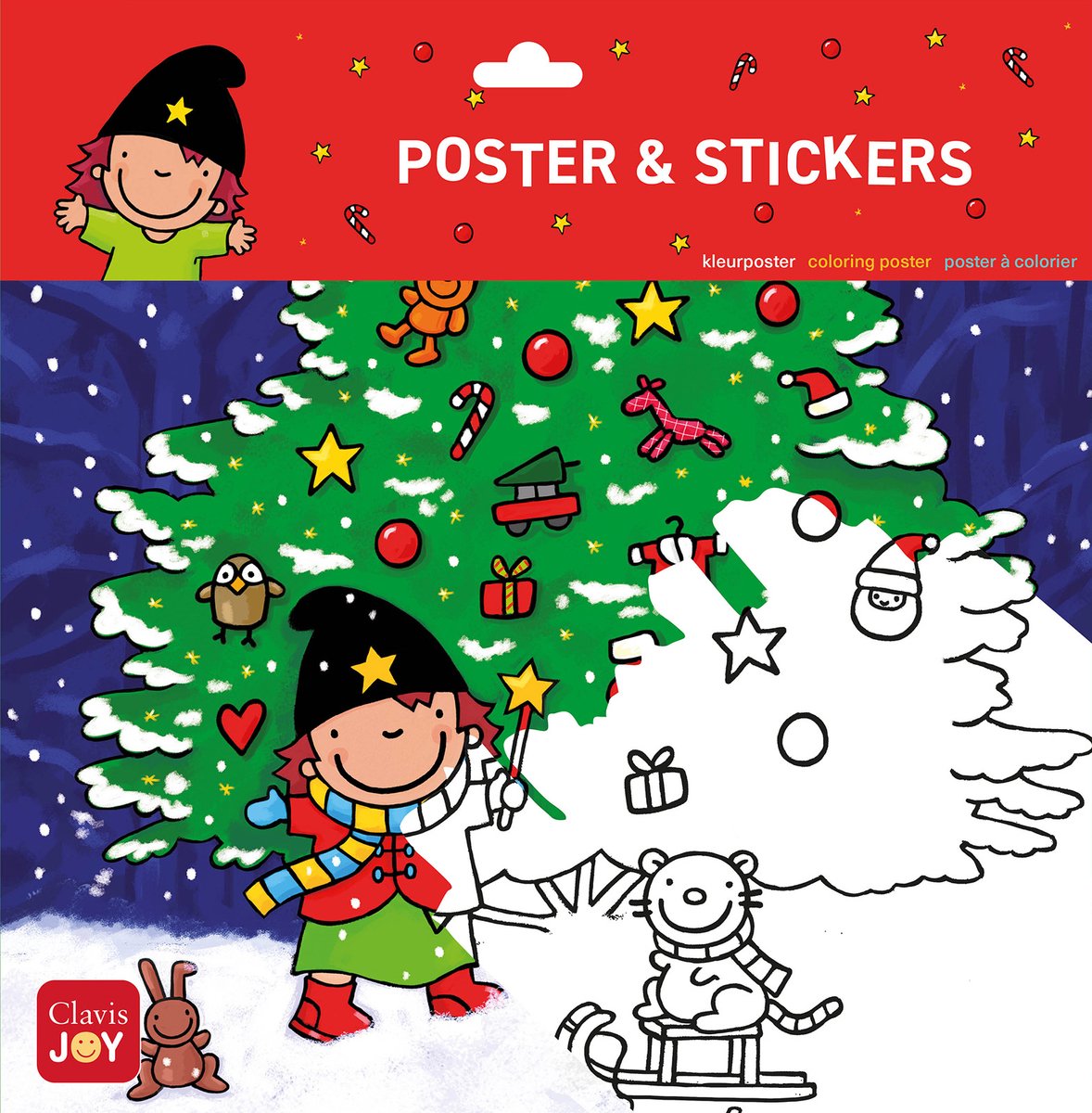 Clavis Joy Kleurposter heksje mimi viert kerstmis