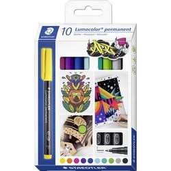 Merkloos Sans Marque Ohp-marker staedtler 318 c10 fijn kleurenassortiment