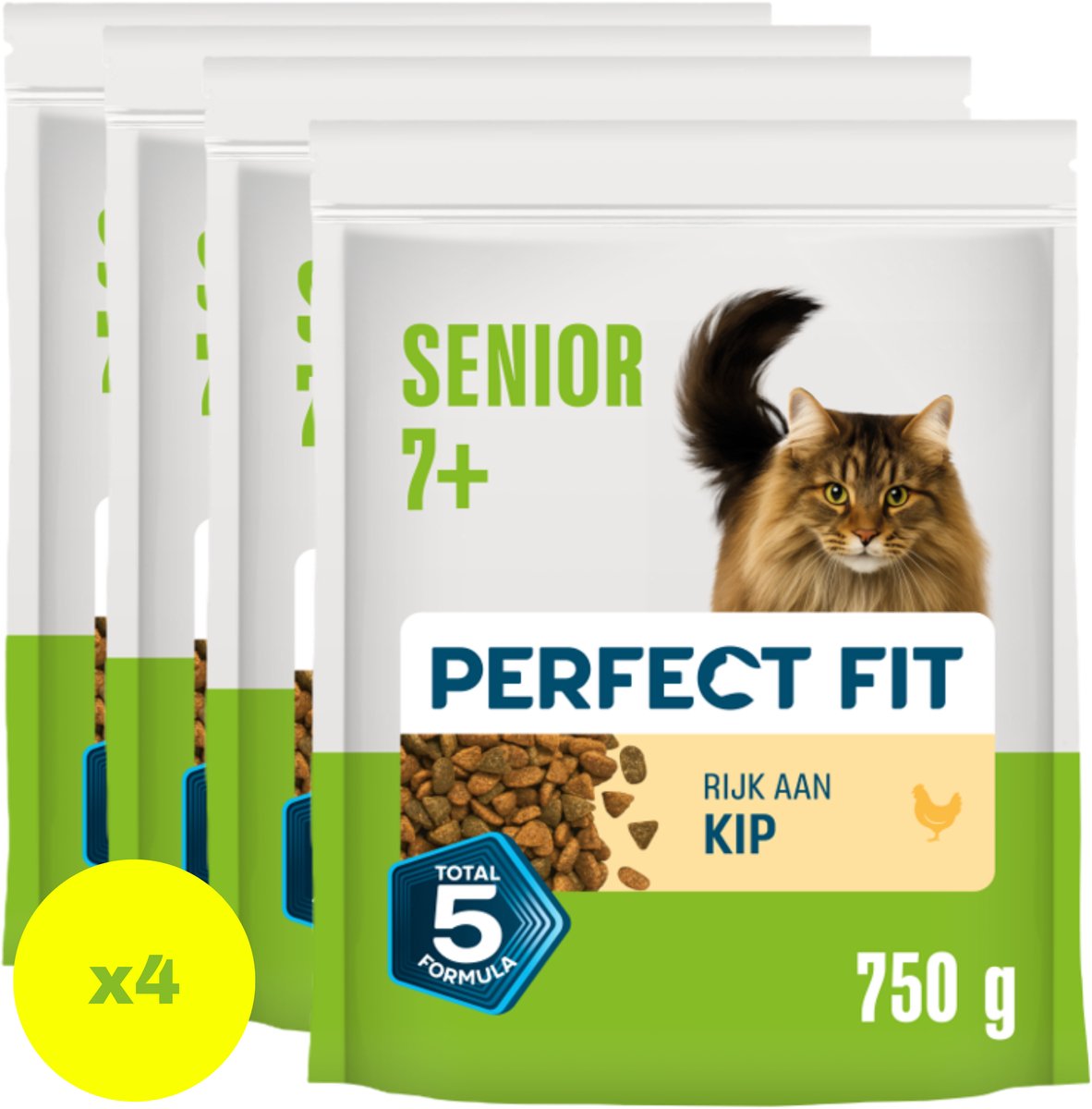 Perfect Fit kattenbrokken - senior - kip - 4x750g