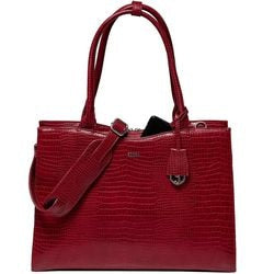 Laptoptas SOCHA SO-MIDI-CROCO-BURGUNDY Kunstleer Bordeauxrood