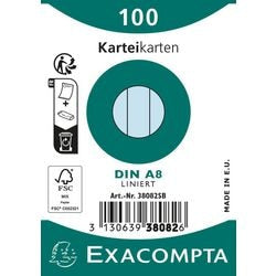 Indexkaarten Exacompta 38082SB Hemelsblauw