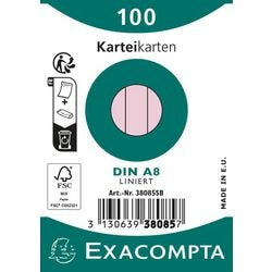Indexkaarten Exacompta 38085SB Roze Papier