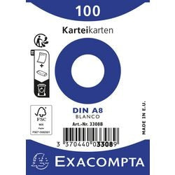 Indexkaarten Exacompta 3308B Wit Papier