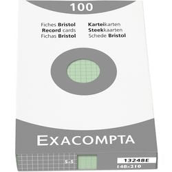 Indexkaarten Exacompta 13248E Groen Papier