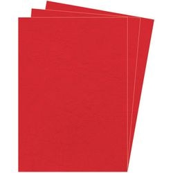 Pack 100 Binding Cover Red 5370305 Fellowes Leatherboard A4