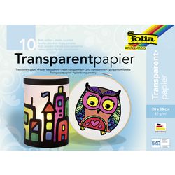 Knutselpapier Folia 888 Transparant papier Kleurenassortiment