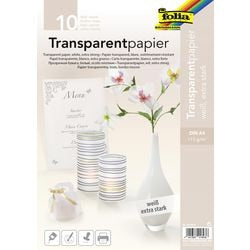 Knutselpapier Folia 87400 Transparant papier Wit