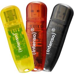 USB-stick INTENSO 3502483 32 GB Geel, rood, zwart