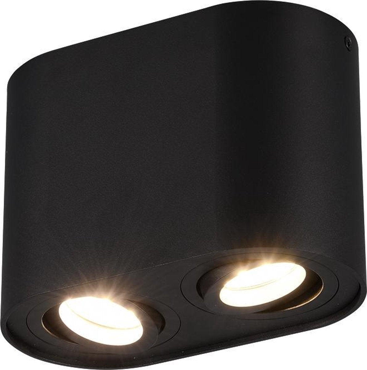TRIO cookie plafonniere - 2xgu10 - metaal - mat zwart