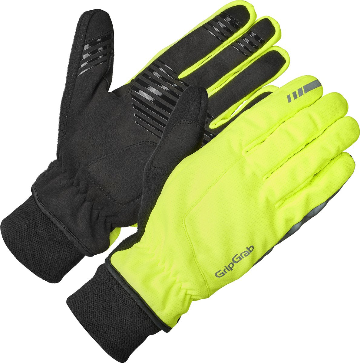 GripGrab - windster 2 windproof winter fietshandschoenen - geel hi-vis - unisex - maat s