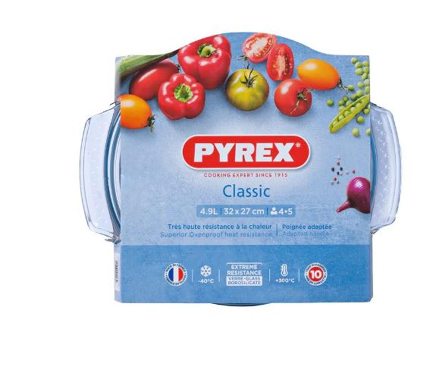 Pyrex ronde ovenschaal met deksel 4,9l
