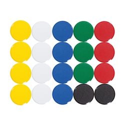 Whiteboard-magneten MAUL 6178199 Multikleur Pak van 20
