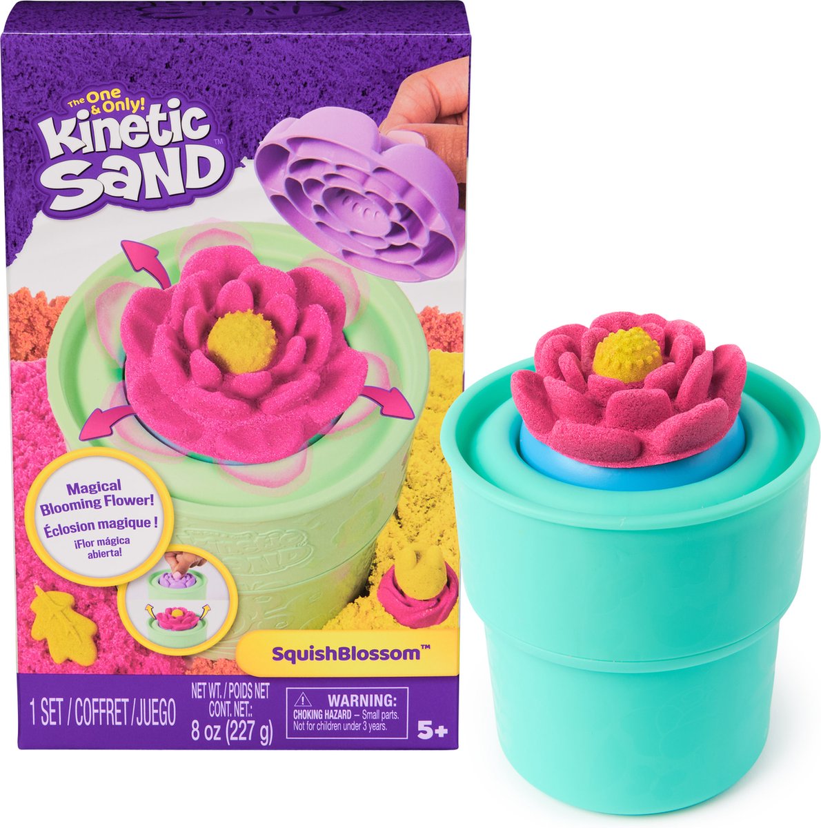 Kinetic Sand - squish blossom - 227 gram - roze