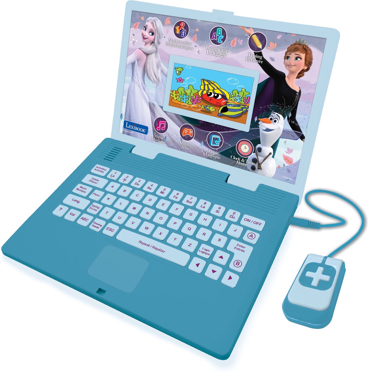Lexibook Ordinateur éducatif couleur bilingue reine des neiges (fr en)
